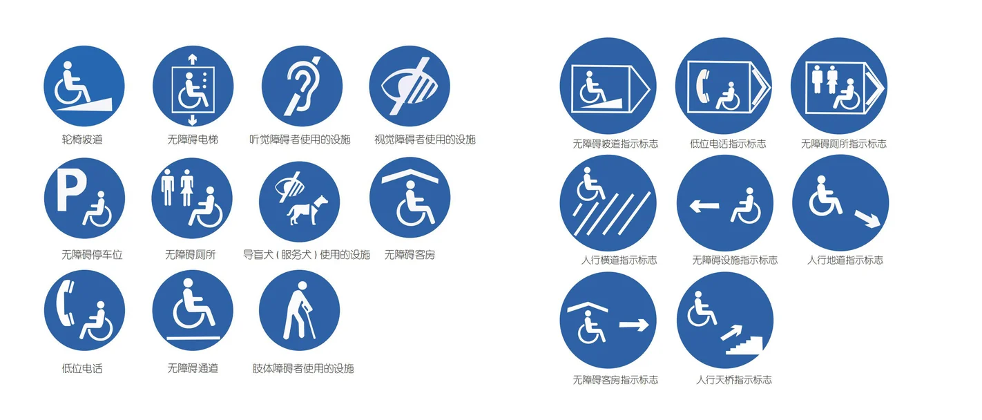 无障碍标识图例